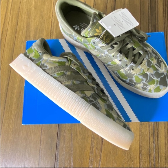 FLASH SALE! Adidas Sambarose camo green casual sneaker shoe - Picture 4 of 9